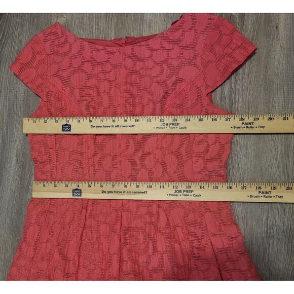 Christopher & Banks  Lined Floral Design Cap Sleeves Pink‎ Dress Size 10 - Picture 5 of 12